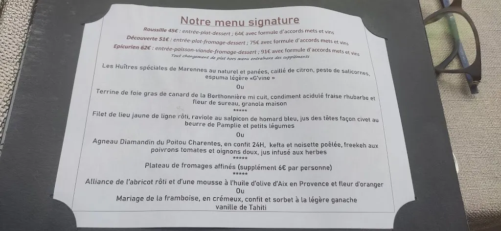 Menu_Auberge _ de la Roussille_Niort_image_4