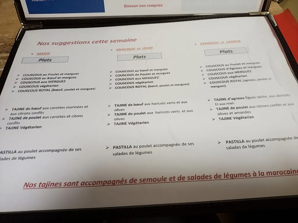 Menu_Douc'Heure du Maroc - Niort_Niort_image_2