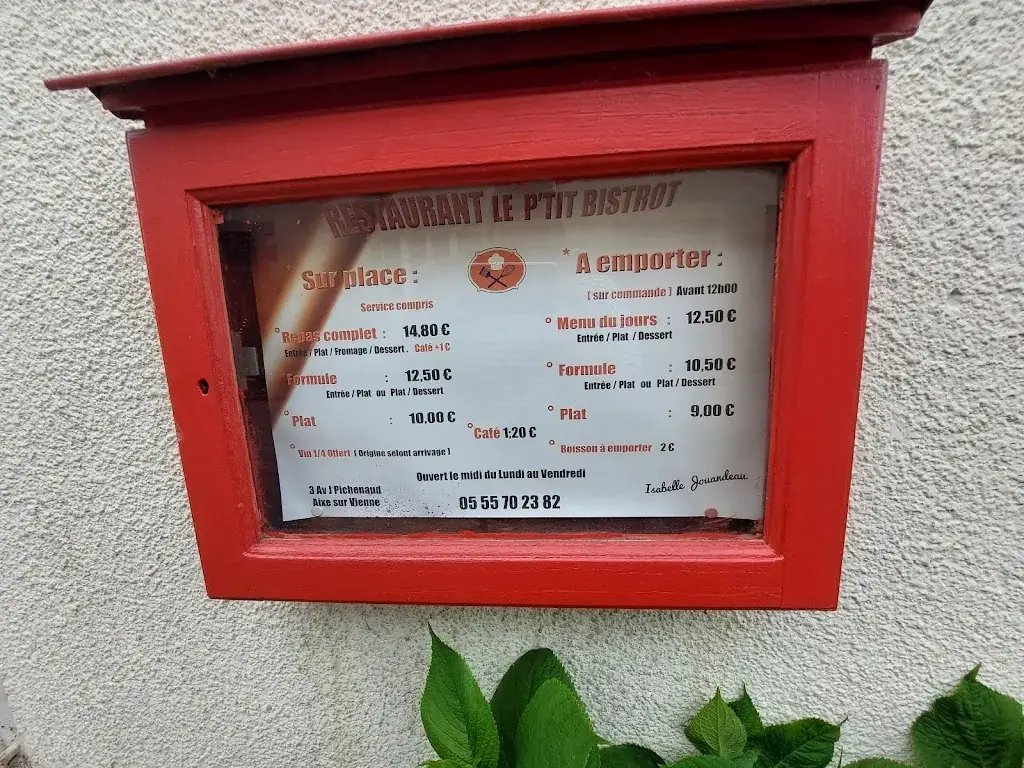 Menu_Le Petit Bistrot_Aixe-sur-Vienne_image_1