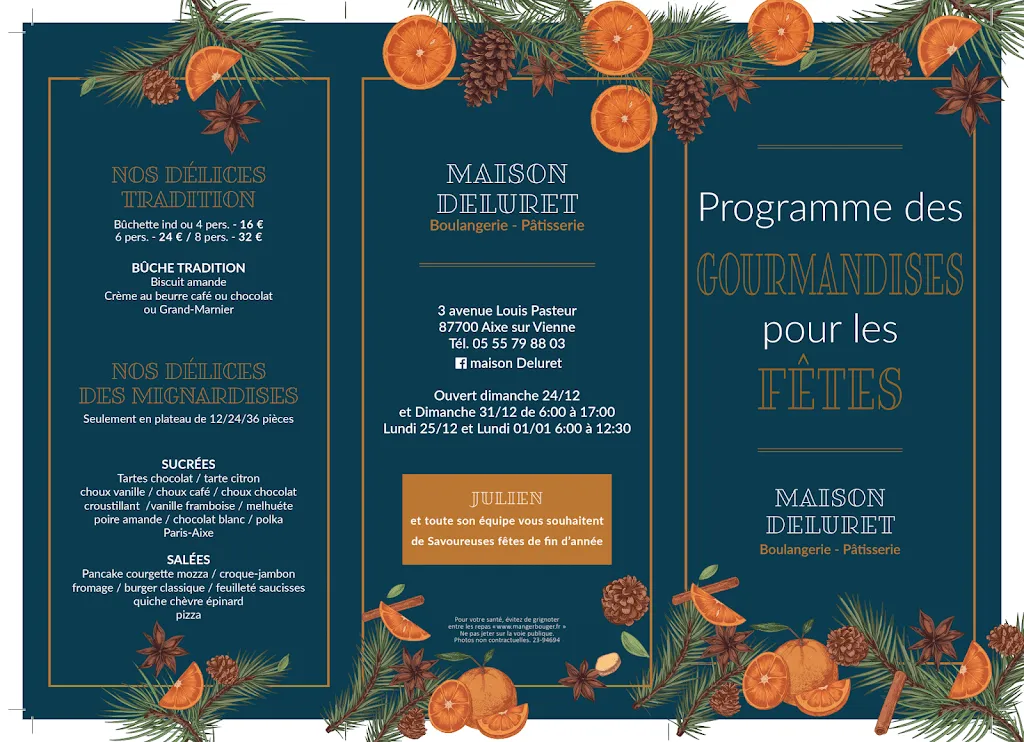 Menu_Boulangerie Aixe Sur Vienne - MAISON DELURET_Aixe-sur-Vienne_image_2