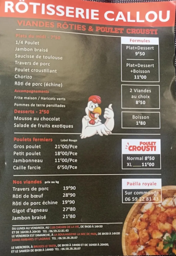 Menu_LA ROTISSERIE CALLOU_Ambarès-et-Lagrave_image_1