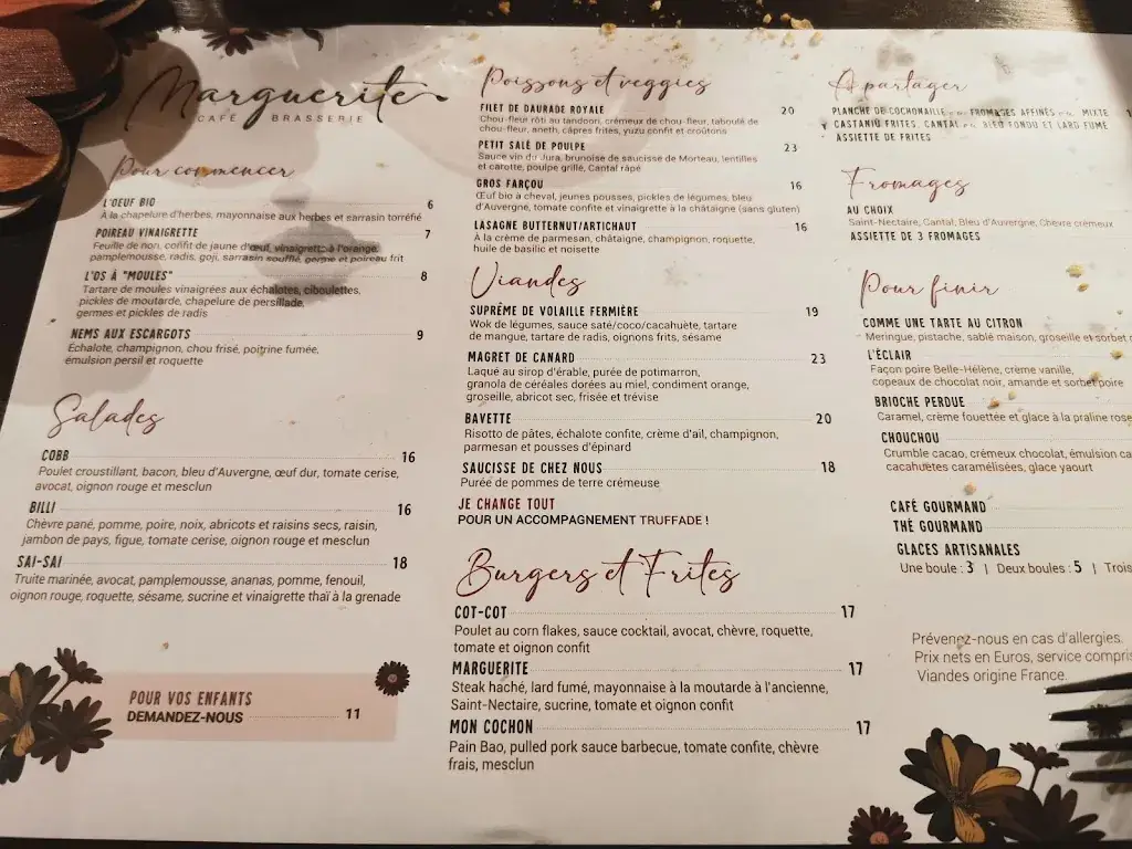 Menu_Brasserie Marguerite_Naucelles_image_1