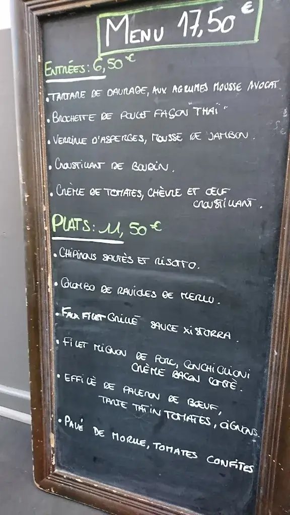 Menu_Bistro Chez Nous - Anglet_Anglet_image_3
