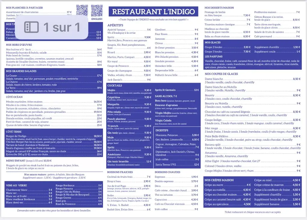 Menu_L'indigo_Anglet_immagine_2