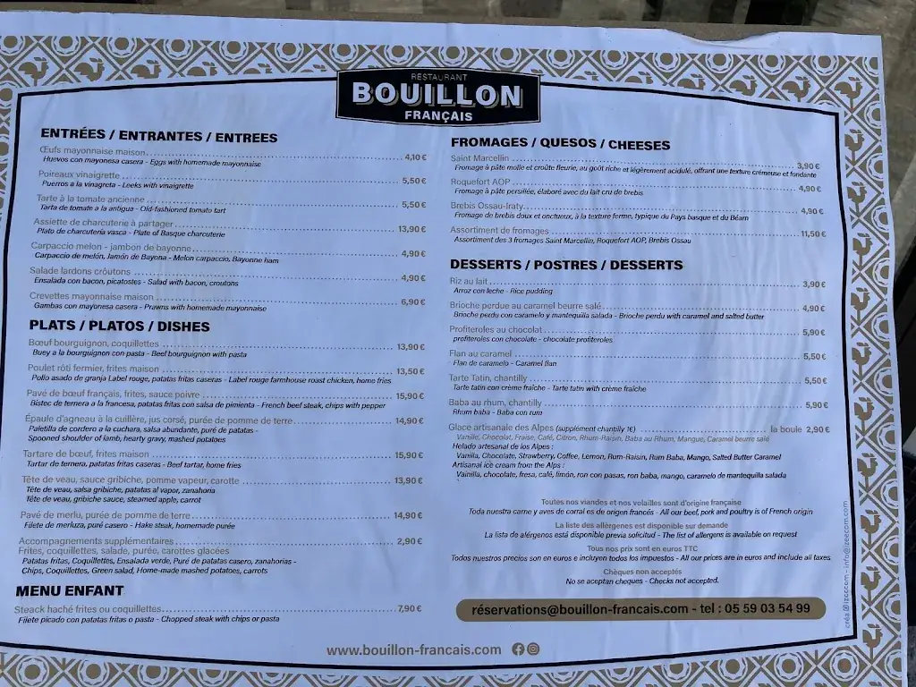 Menu_Bouillon Français Anglet_Anglet_image_3