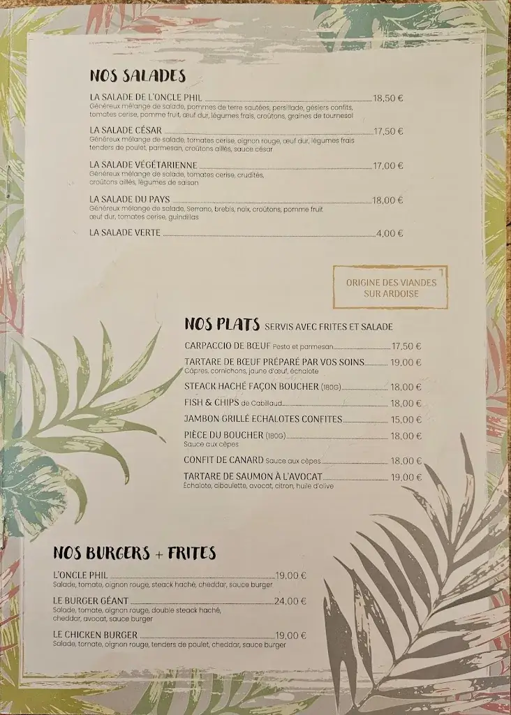 Menu_Chez l’Oncle Phil_Andernos-les-Bains_image_2