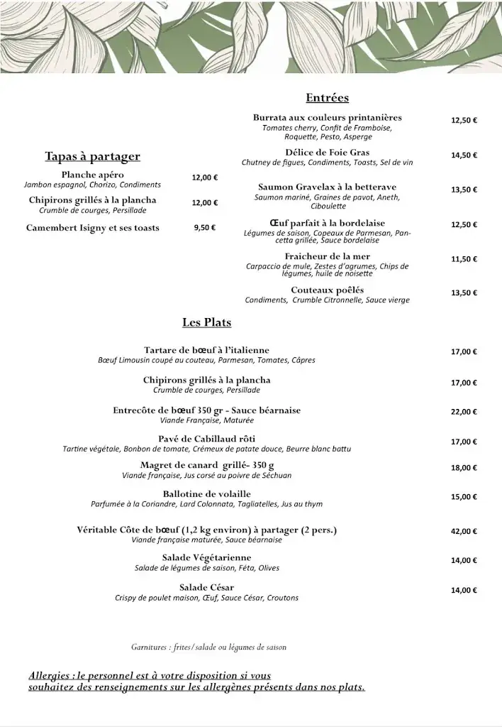 Menu_La Maison Andernos-les-Bains_Andernos-les-Bains_immagine_1