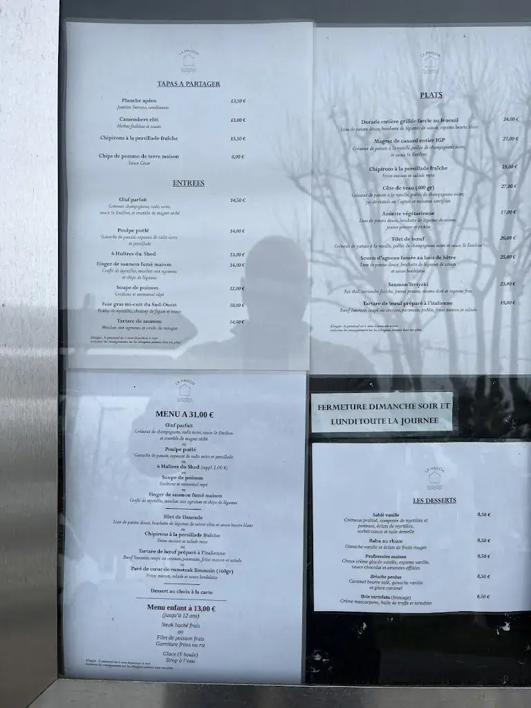 Menu_La Maison Andernos-les-Bains_Andernos-les-Bains_immagine_4