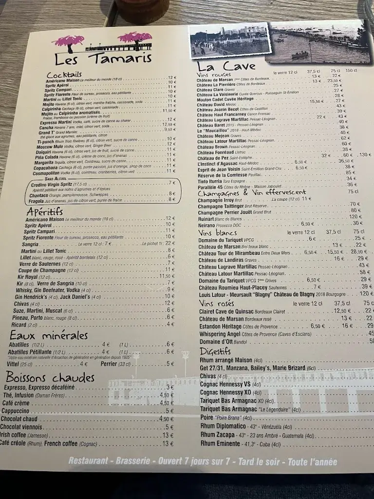 Menu_Restaurant Les Tamaris_Andernos-les-Bains_image_3