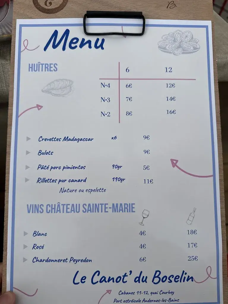 Menu_Le Canot’ du Boselin_Andernos-les-Bains_image_2