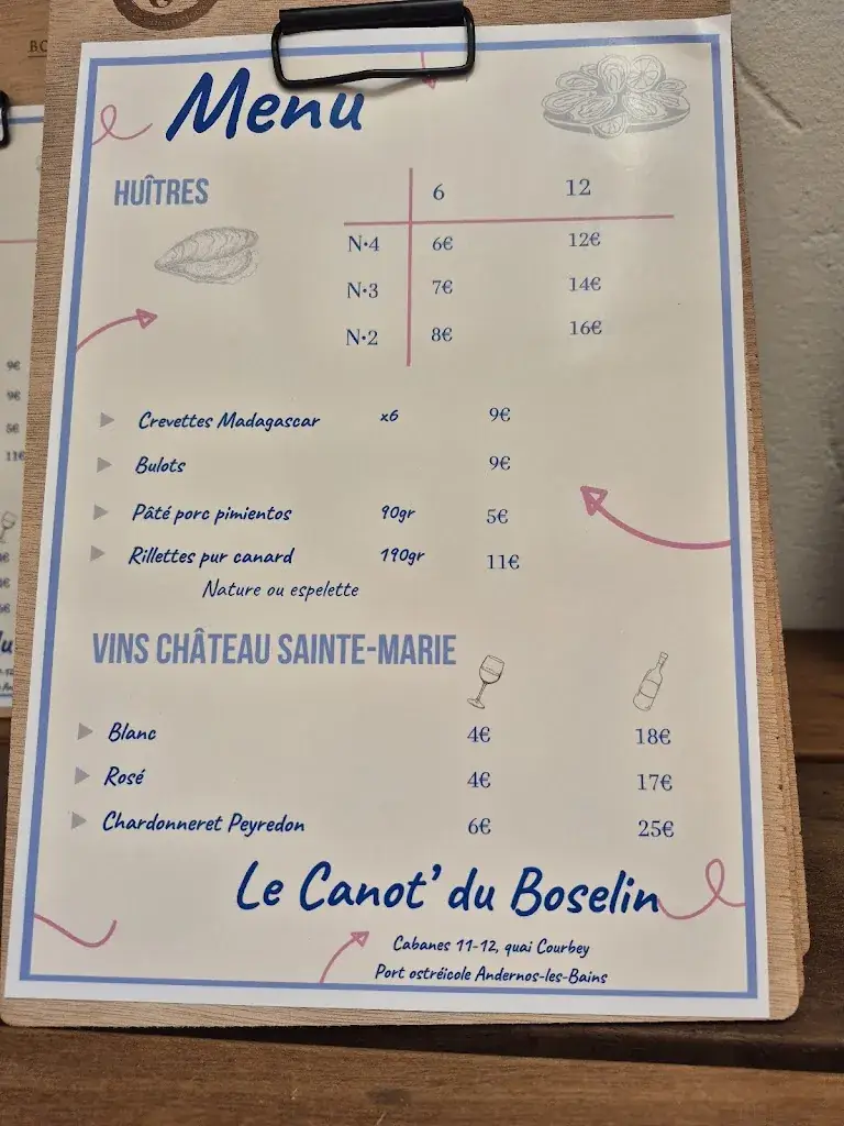 Menu_Le Canot’ du Boselin_Andernos-les-Bains_image_3