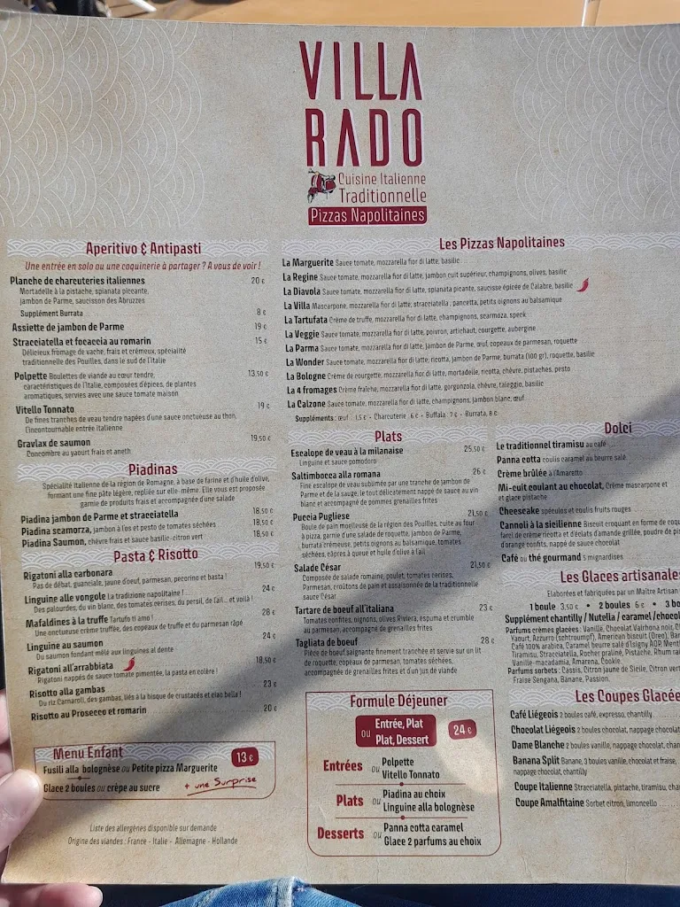 Menu_Villa Rado_Andernos-les-Bains_image_1