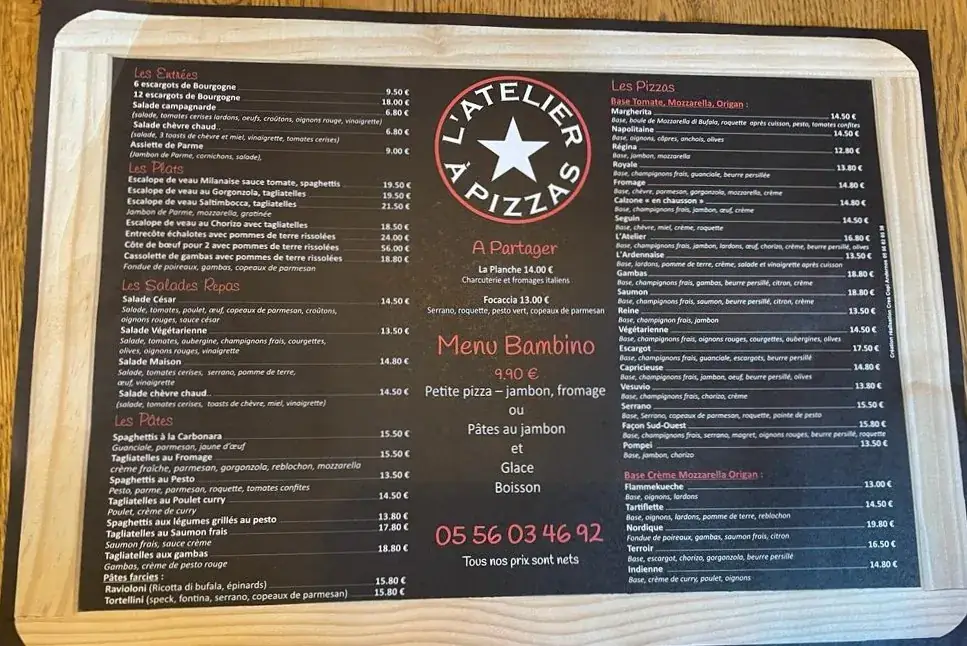 Menu_L' Atelier à Pizzas_Andernos-les-Bains_image_2