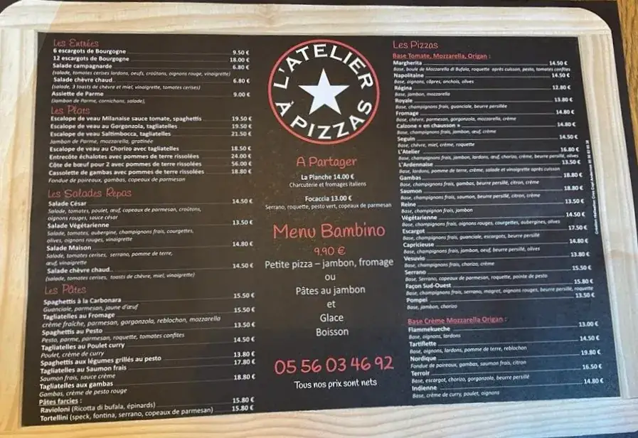 Menu_L' Atelier à Pizzas_Andernos-les-Bains_image_3