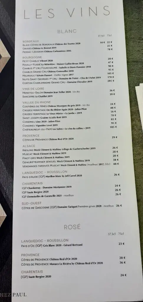 Menu_Chez Paul_Angoulême_image_3