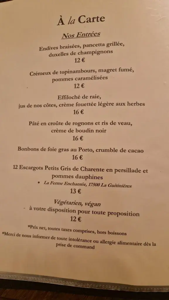 Menu_Restaurant les Artistes_Angoulême_image_1
