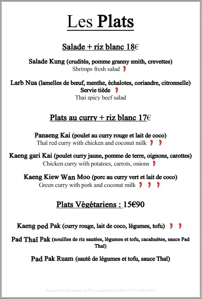 Menu_SIAM GOURMET_Angoulême_image_1
