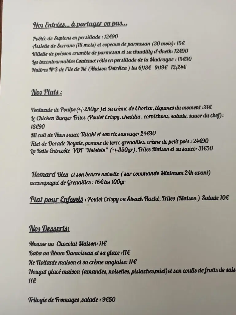 Menu_La Madrague_Angoulins_image_1