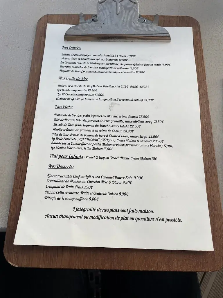 Menu_La Madrague_Angoulins_image_4