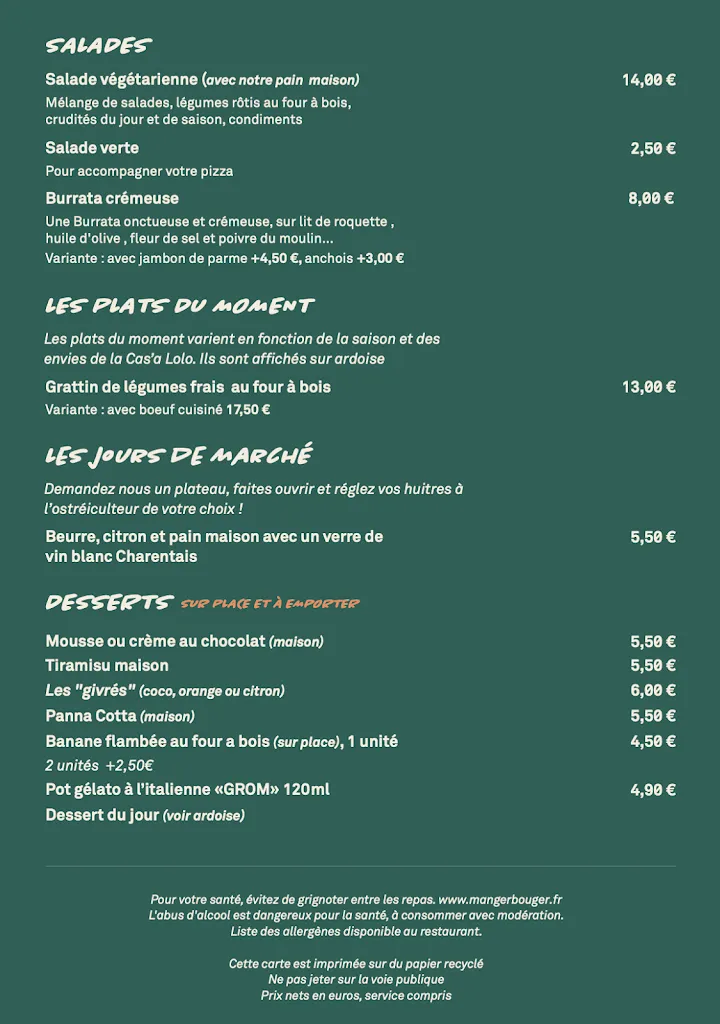 Menu_La Casa Lolo_Angoulins_image_2