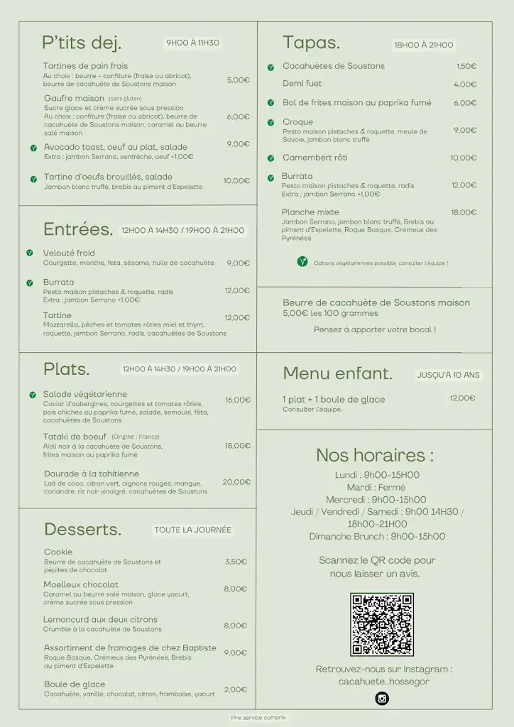 Menu_Cacahuète Hossegor_Soorts-Hossegor_image_1