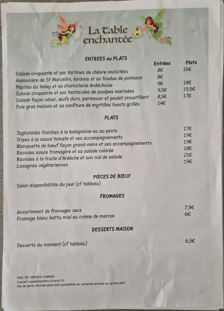 Menu_La Table Enchantée_Thueyts_image_1