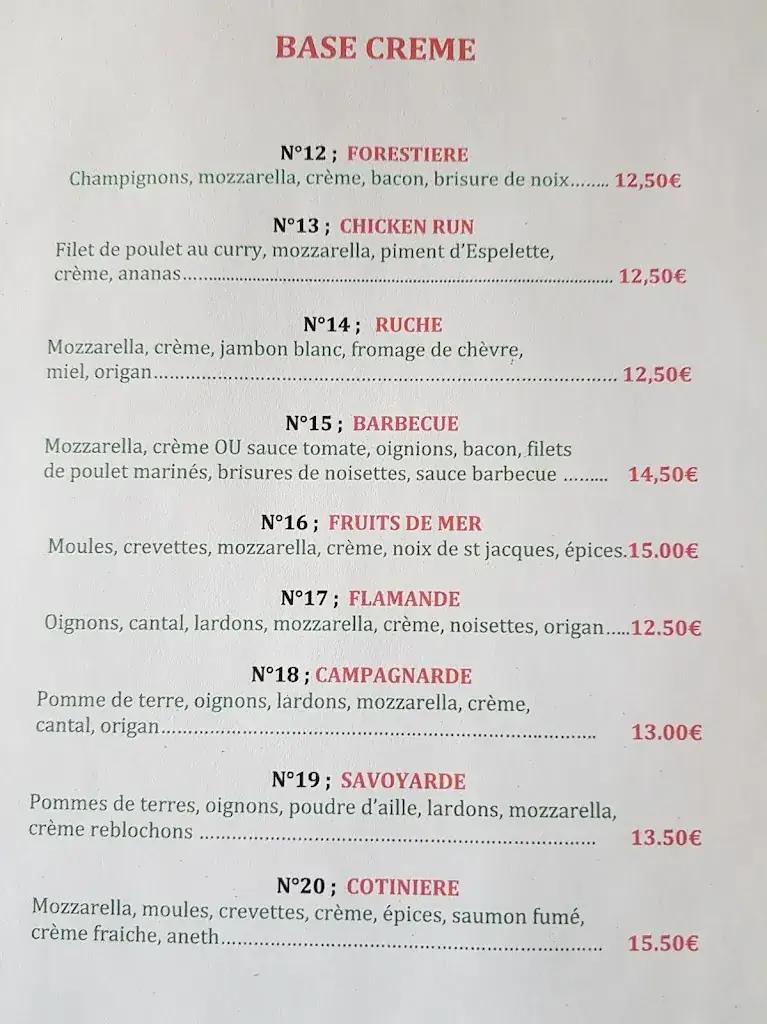 Menu_Pizzeria la PERLA PIZZA_Annesse-et-Beaulieu_image_1