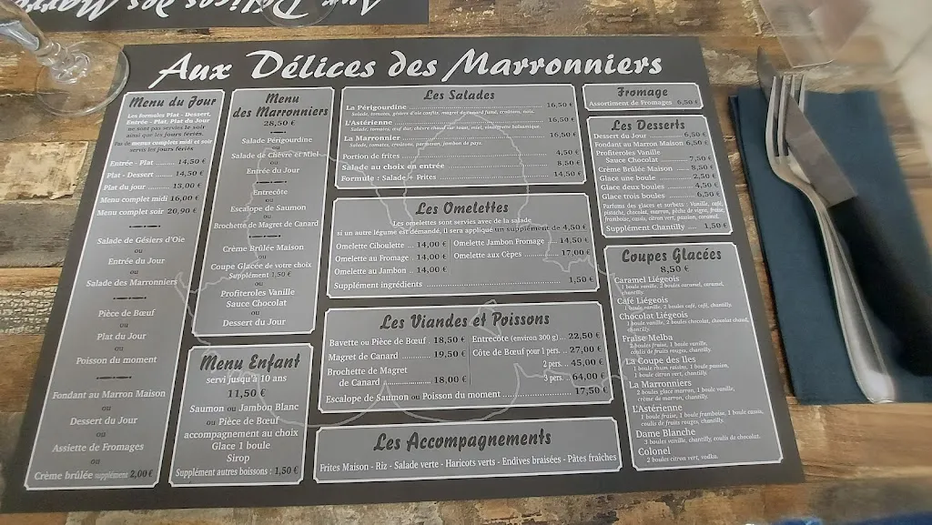 Menu_Aux Délices Des Marronniers_Saint-Astier_immagine_1