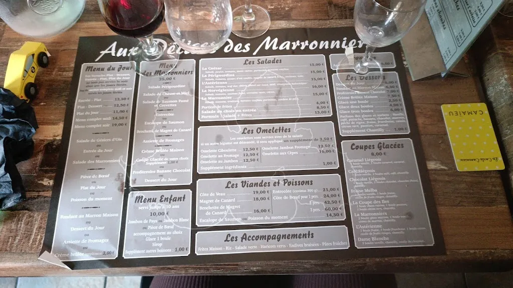 Menu_Aux Délices Des Marronniers_Saint-Astier_immagine_3