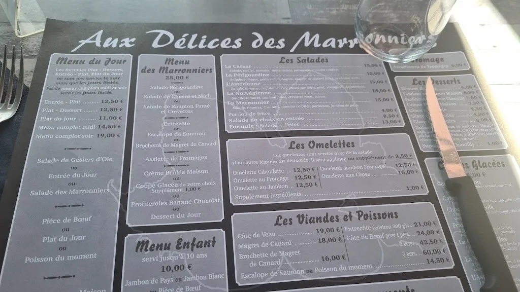 Menu_Aux Délices Des Marronniers_Saint-Astier_immagine_4