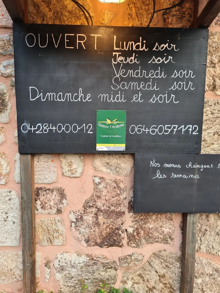 Menu_Auberge Les Grillons_Meyras_image_1