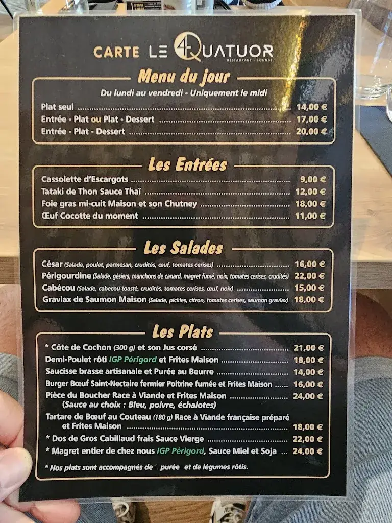 Menu_Restaurant le quatuor_Marsac-sur-l'Isle_image_3