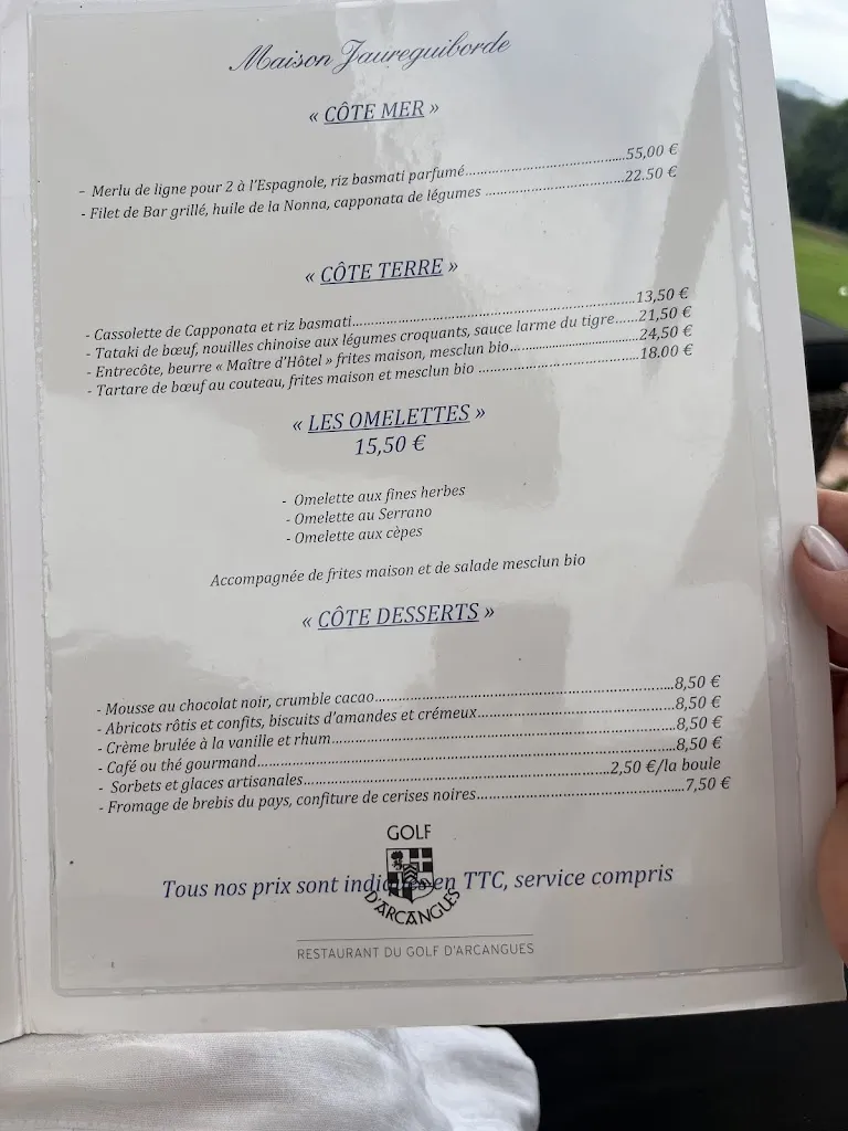 Menu_Restaurant du Golf d'Arcangues_Arcangues_image_4