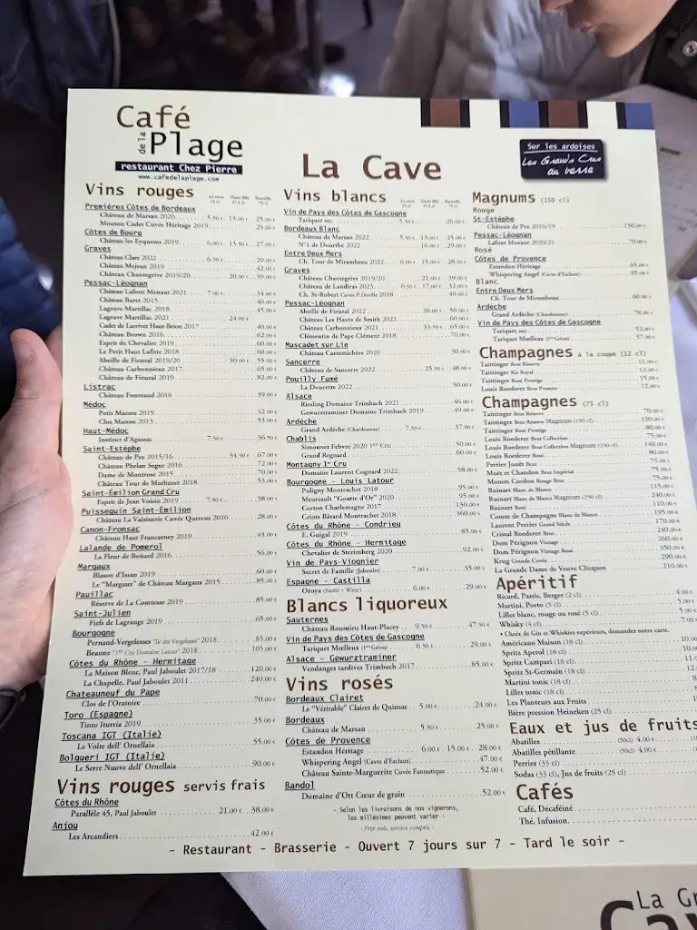 Menu_Café De La Plage - Restaurant Chez Pierre_Arcachon_image_4