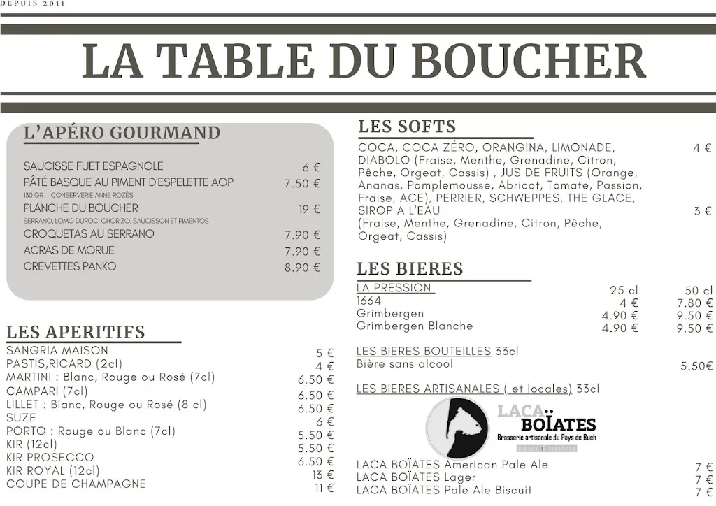 Menu_La Table du Boucher_Arcachon_image_4
