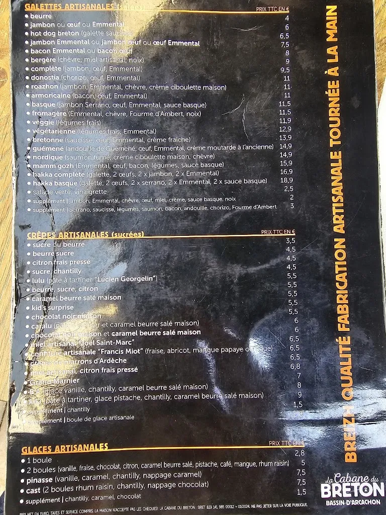 Menu_La Cabane du Breton_Arcachon_image_3