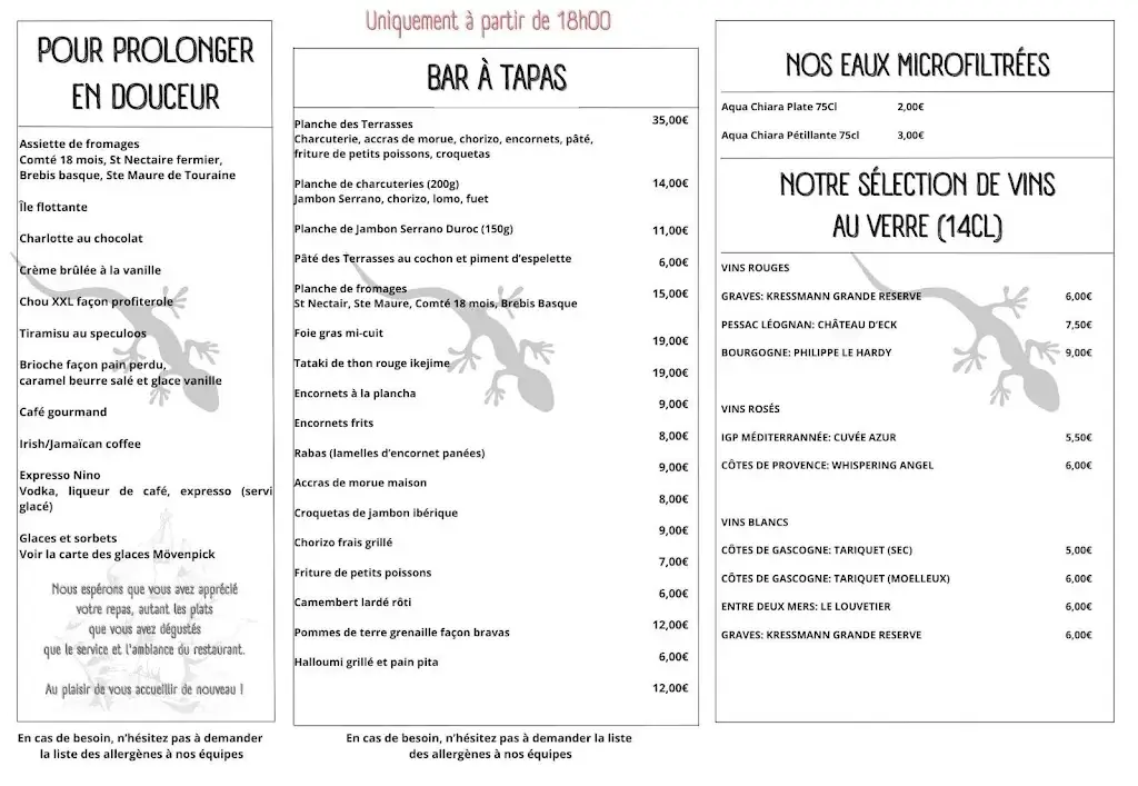 Menu_Les Terrasses du Port - Arcachon_Arcachon_image_1