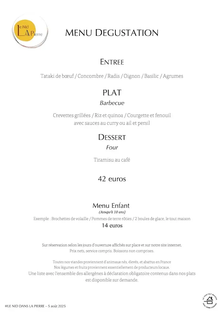 Menu_LE NID DANS LA PIERRE_Rocles_image_1