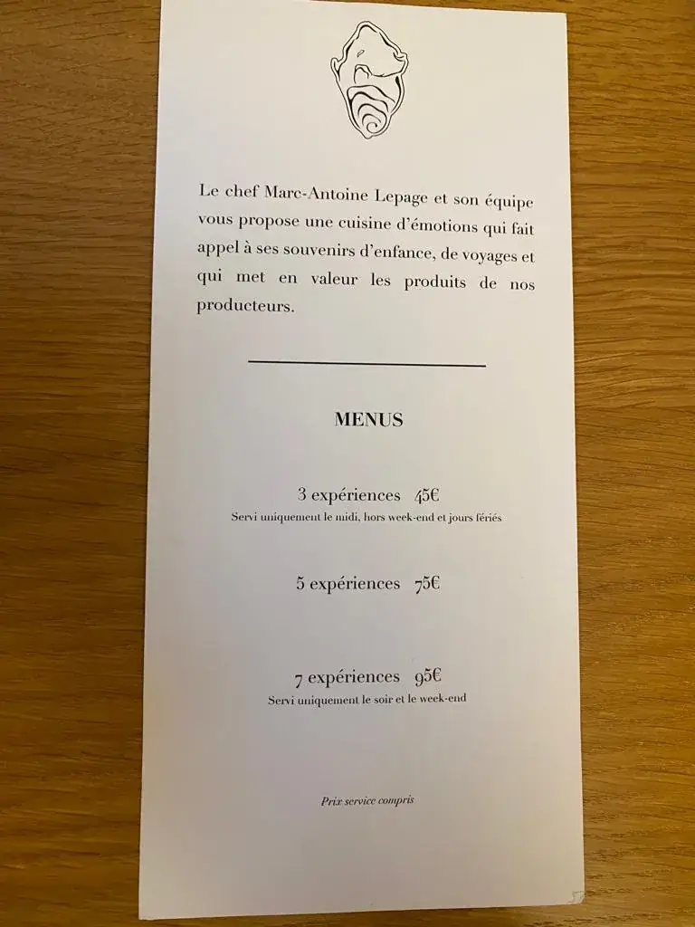 Menu_Maison Nacre - Restaurant gastronomique_Arès_image_2