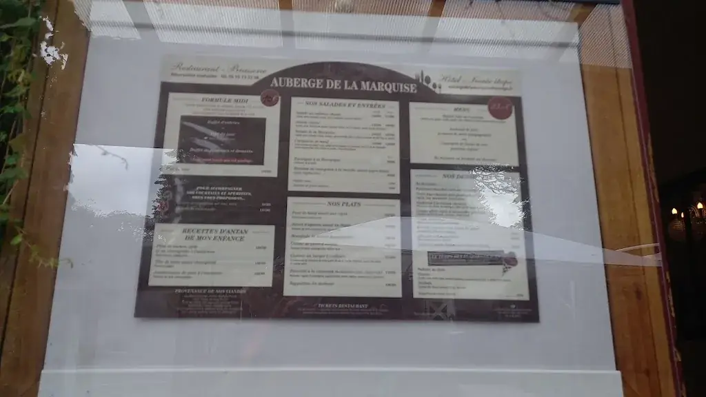 Menu_Auberge de la Marquise_Arnac-Pompadour_image_1