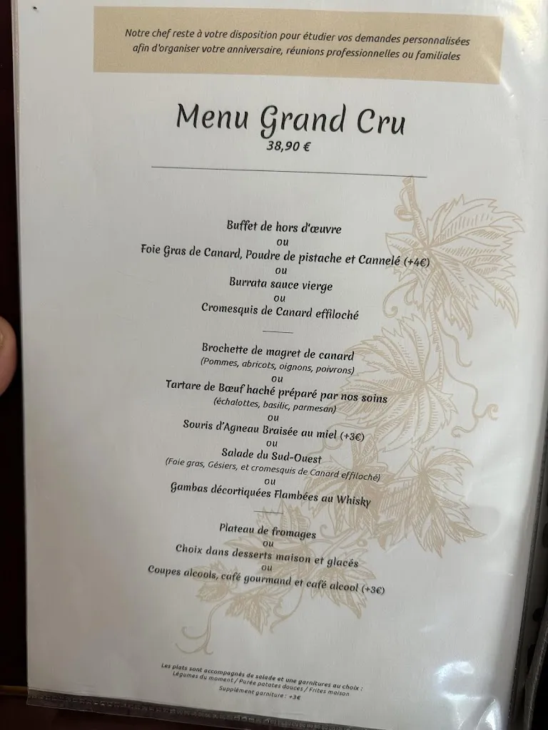 Menu_AUBERGE DES GRANDS VINS_Labarde_image_3