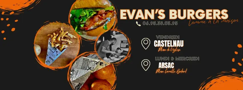 Evan's Burgers restaurant in Arsac
