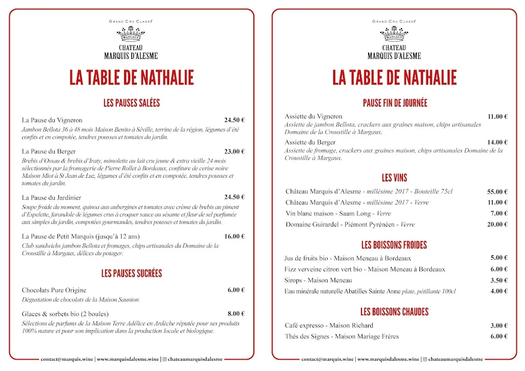 Menu_La Table de Nathalie_Margaux-Cantenac_image_1