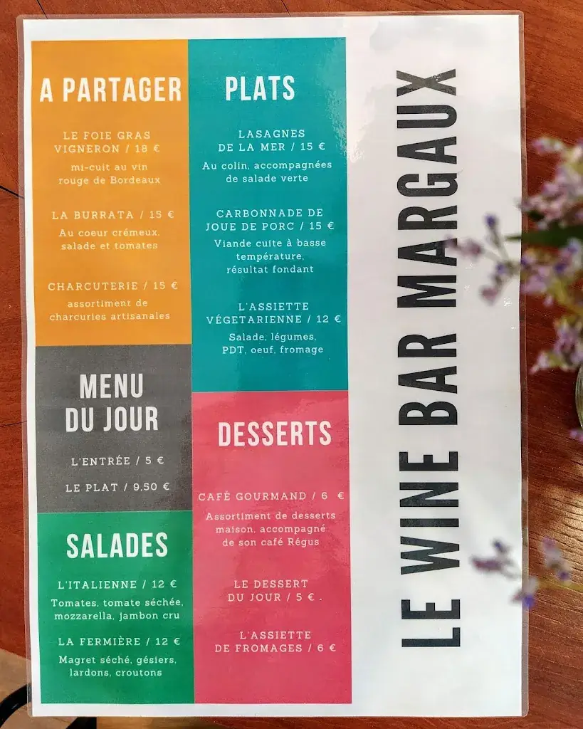 Menu_Le Wine Bar Margaux_Margaux-Cantenac_image_3