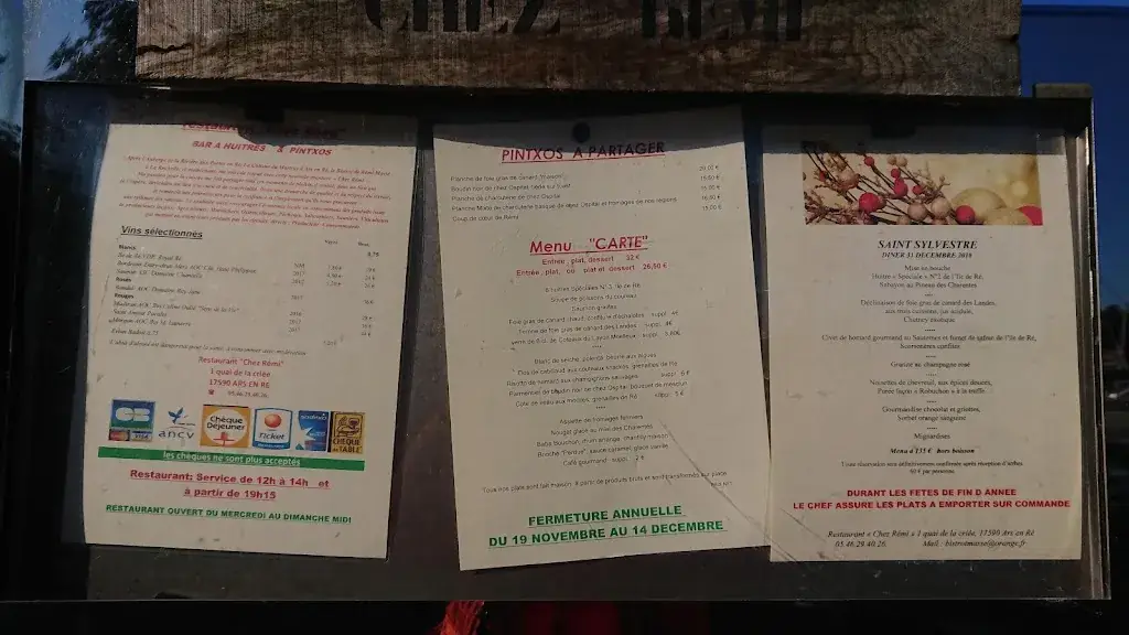 Menu_Chez Rémi - Restaurant_Ars-en-Ré_image_4