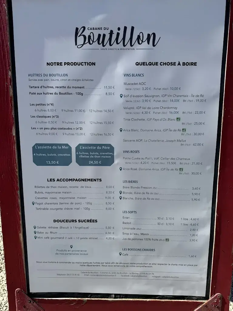 Menu_Cabane du Boutillon_Ars-en-Ré_image_1