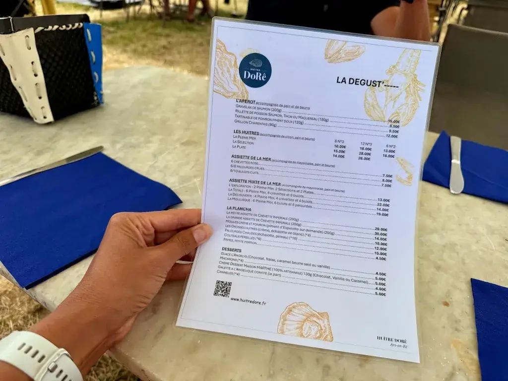 Menü_Huître DoRê_Ars-en-Ré_Bild_2