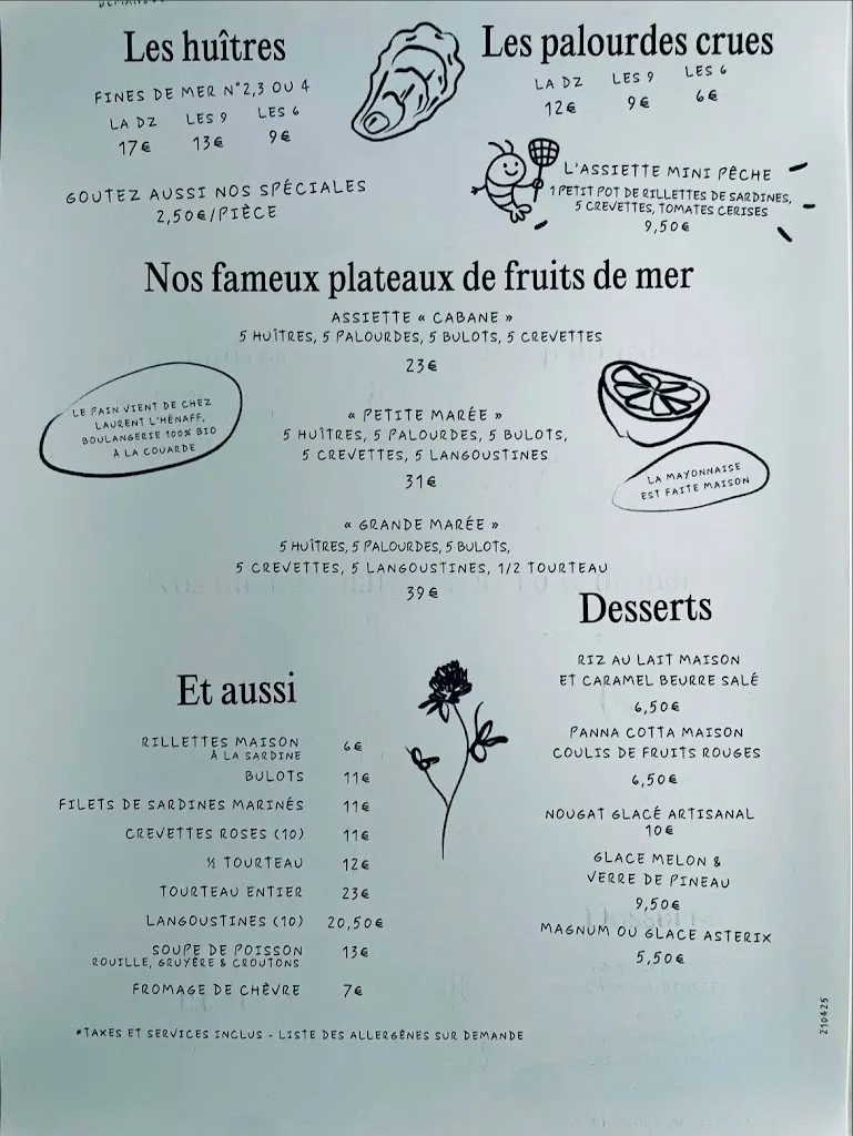 Menu_La cabane du Feneau_Couarde-sur-Mer_image_1