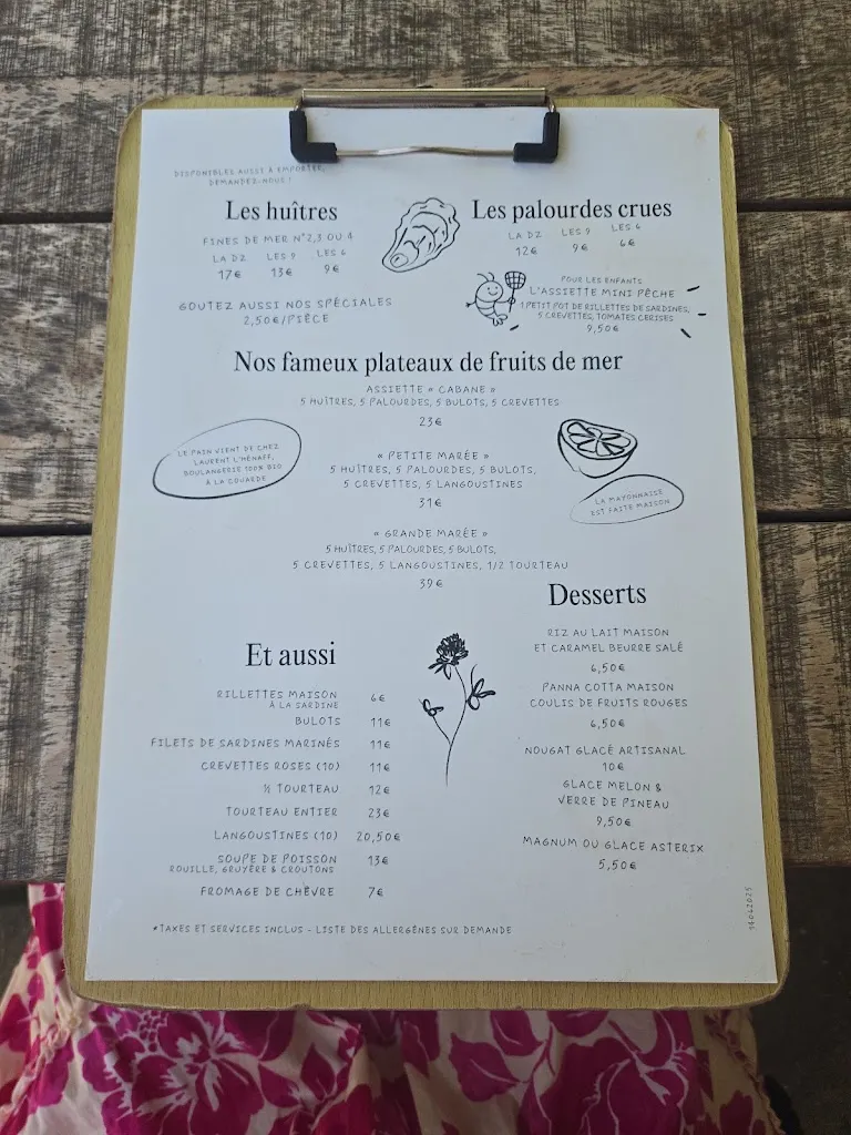 Menu_La cabane du Feneau_Couarde-sur-Mer_image_2