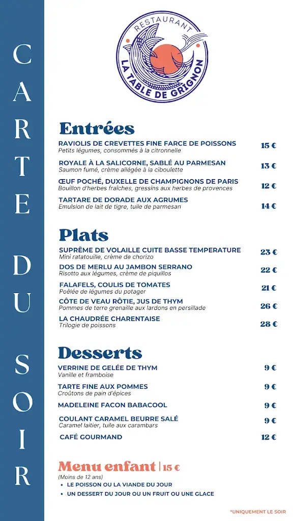 Menu_La Table de Grignon_Ars-en-Ré_image_1